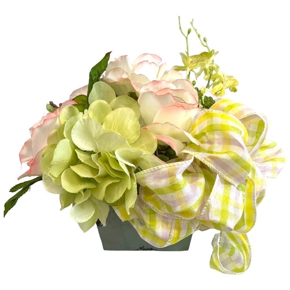 Handmade Spring Silk Flower Arrangement 109 READ DESCRIPTION